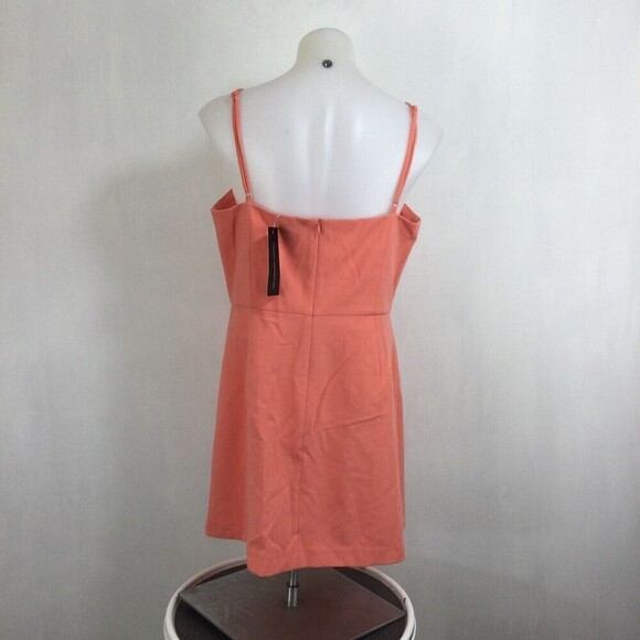 French Connection Womens Whisper Light Sweetheart Mini Dress Coral Size 12 NWT - Picture 4 of 8